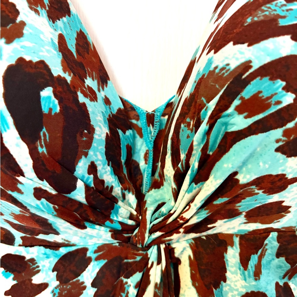 Victorias Secret Very Sexy Cheetah Camisole with Built in Bra 34/C Teal/Brown💙🤎 - Picture 12 of 13